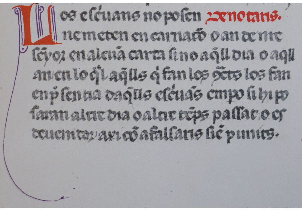 Furs Regne de València-Boronat de Pera-Jaime I Aragón-Manuscript-Illuminated codex-facsimile book-Vicent García Editores-10 Notary.